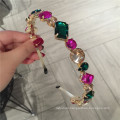 Rhinestone Gem Stone Headband Luxury Hair Accessories Korean Baroque Colorful Hairband Vintage for Women Girls Gift